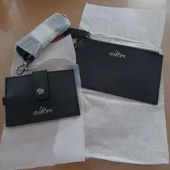 SNOOPY ブラック コインケースとカード入れ　2点セット　新品