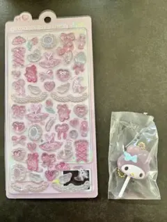 ボンボンドロップシール&マイメロカラフルキャンディチャーム ２点セット♡