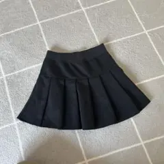 キッズM 黒 プリーツスカート