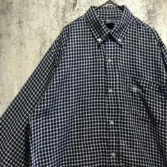 90s old stussy アメリカ製 刺繍ロゴ コットンネルシャツ メンズM