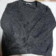 AMERICAN HOLIC ダークグレー　シャギー カーディガン