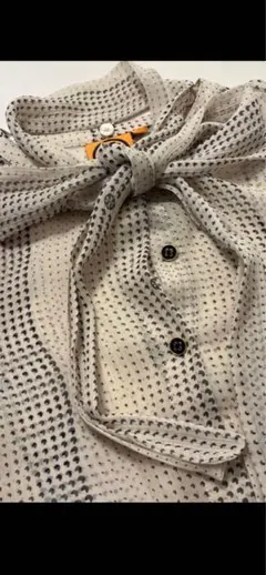 TORY BURCH 長袖 ブラウス ボウタイ 総柄のサムネイル