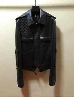 田中野夫 Diorhomme07ssエディ名作バイカーレザージャケット DIOR HOMME ディオールオム 07SS 7E354005003 エディ期 国内正規