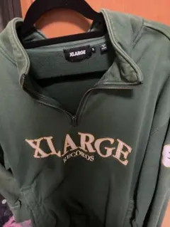 XLARGE グリーン ジップアップ スウェット