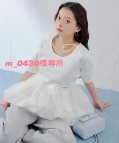 【Chico】♡ デザインスリーブチューリップバルーントップス♡のサムネイル