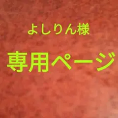 よしりん様専用ページ