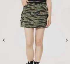 X-GIRL 迷彩ミニスカー MILITARYMINISKIRT エックスガール