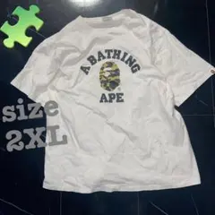 A BATHING APE カモフラ T 2XL シングルステッチ　希少　90s