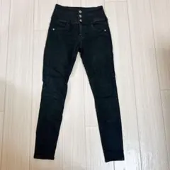 ヘザー　スキニーデニム ブラックのサムネイル
