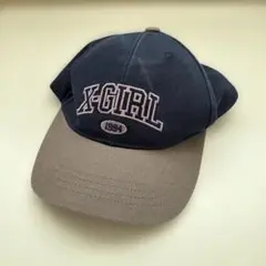 X-GIRL キャップ ネイビー