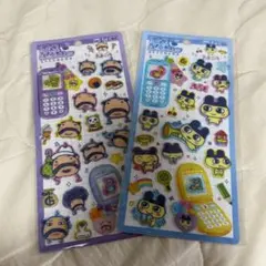 たまごっち 平成はっぴーフォン まめっち おやじっちシール　2点セット