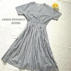 最終価格　アーバンリサーチドアーズ　半袖　ワンピース　ロング　ストライプ