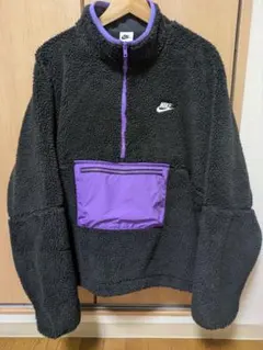 NIKE 나이키 양털 보아 풀오버 하프 Zip XXL 블랙