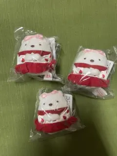 すみっコぐらし サクマ いちごみるく コラボ てのりぬいぐるみ しろくま 3つ
