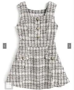 GRL ツイードミニワンピース pp254 アイボリー