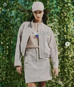 美品☆ダブルスタンダード　ワッペンチェックブルゾンのサムネイル