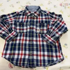 ミキハウス★リバーシブル　チェック柄シャツ　綿　サイズ90
