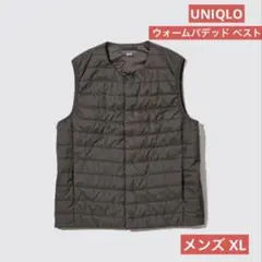 UNIQLO ウォームパデッド ベスト メンズ XL ダークブラウン