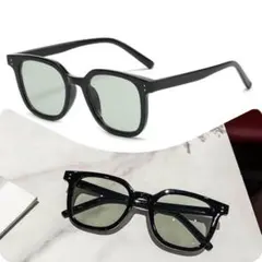 サングラス ダテメガネ 黒縁メガネ 黒ぶち メガネ グリーン ブラック 眼鏡