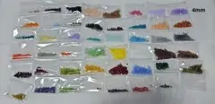 多色ビーズセット ビーズアート 梱包済み 一律 4mm たくさん スワロフスキー