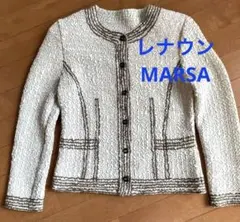 レナウンMARSA 最強ストレッチJKカーディガン 刺繍ステッチ入り未使用に近い