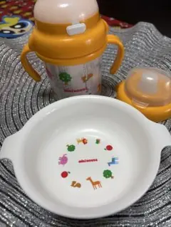 ミキハウス ベビー用食器セット オレンジ