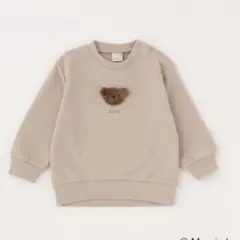 最終お値下げ　ベージュ クマ刺繍 トレーナー　110㎝　新品ラスト1点