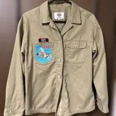 Dickies エンブレムワークシャツ　ベージュ　Mサイズのサムネイル