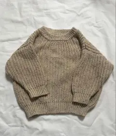 OAT ベージュ ニットセーター 1/2