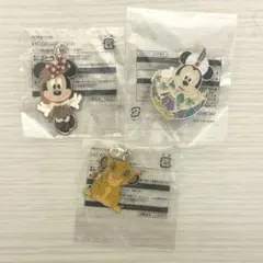 ディズニー ピンバッジ 3点 ミッキー ミニー ライオンキング チャーム ピンズ