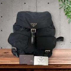 PRADA プラダ 1BZ811 三角ロゴプレート バックパック 現行近 美品