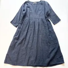 フォグリネンワーク プルオーバーワンピース リネンとウール