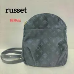 【極美品】russet（ラシット） モノグラム ミニショルダーバッグ ネイビーのサムネイル