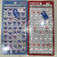ボンボンドロップシールミニ　スティッチ ベイマックス 2枚セット