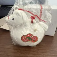 干支 陶器置物 白色