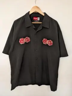 ヴィンテージ 半袖シャツ アロハシャツ シースルー 蝶 花柄 開襟