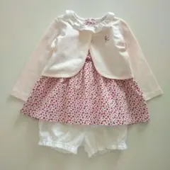 美品★3枚セット★80cm KUMIKYOKU ボレロ&花柄ワンピース&パンツ