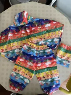 DADWAY ベビーレインポンチョ　パンツセット　90