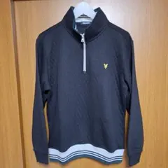 Lyle & Scott 黒ハーフジップ ハイネックトレーナー　キルティング