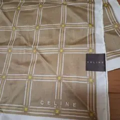 CELINE セリーヌ ハンカチ ベージュ マカダム柄大判サイズのサムネイル