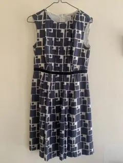 BANANA REPUBLIC ノースリーブワンピース 幾何学模様 サイズ2