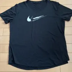 Nike DRI-FIT 黒 ショートスリーブTシャツ レディースXL
