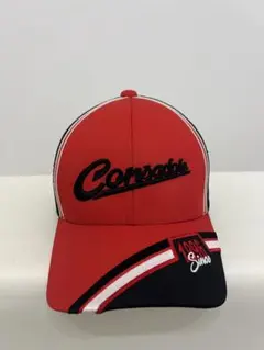 コンサドーレ札幌　レッド ブラック ストライプ キャップ
