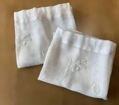 ホワイト刺繍ハンカチ2枚セット