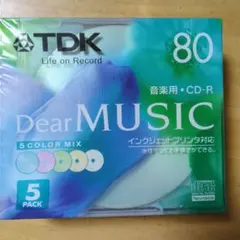 TDK 音楽用 CD-R 80分 5色カラーミックス 5枚パック