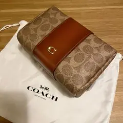 【未使用】COACH／エッセンシャルコスメティックポーチ・シグネチャーキャンバス