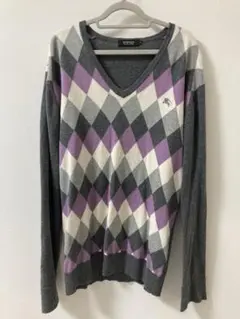 BURBERRY BLACK LABEL ニットセーター　バーバリーチェック