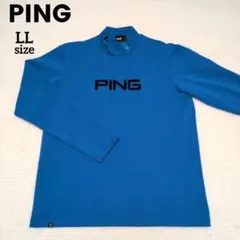 PING♡長袖・厚手モックネック トレーナー 秋冬 水色 LL 蝉川泰果プロ