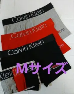Calvin Klein 　ボクサーパンツ　Mサイズ3枚セット黒、グレー、赤