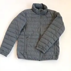 イオントップバリュ グレー キルティング ダウンジャケット S